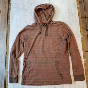 PraNa Striped Hoodie M Breathe pull over big pocket